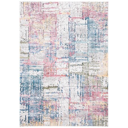 Safavieh 4 ft. 5 in. x 6 ft. 5 in. Porcello 900 Contemporary Rectangle Power Loomed Area Rug Ivory & Blue PRL970A-4